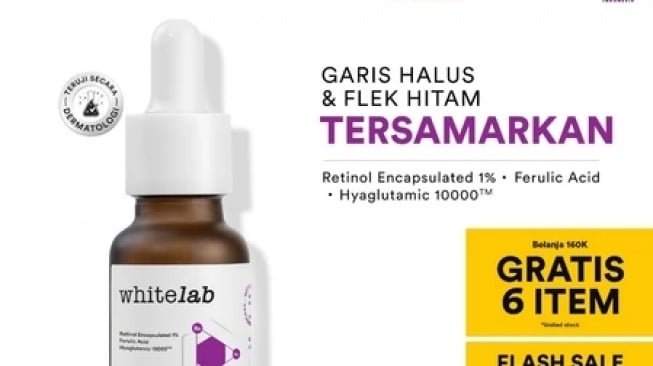 Whitelab Retinol Treatment Serum, rekomendasi serum retinol (Shopee)