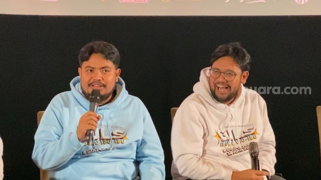 Suasana jumpa pers usai penayangan perdana film GJLS: Ibuku Ibu-Ibu di XXI Senayan City, Jakarta, Selasa, 3 Juni 2025. [Suara.com/Adiyoga Priyambodo]