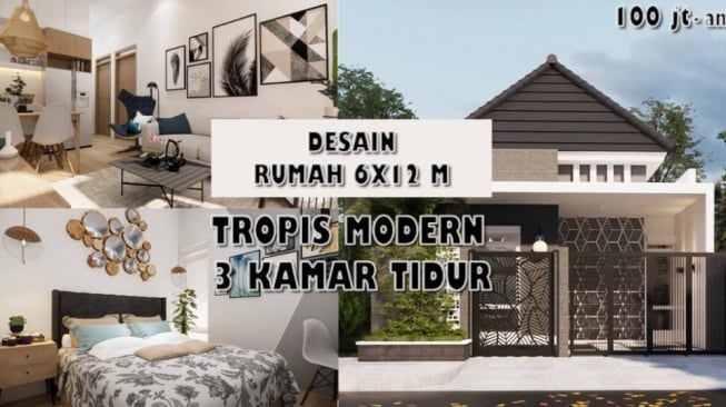 Rumah 6x12 Modern Tropis (YouTube/FRteam Studio)