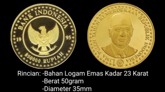 Sejarah dan Spesifikasi Uang Kuno Koin Emas Soeharto, Harganya Nyaris Rp 100 Juta