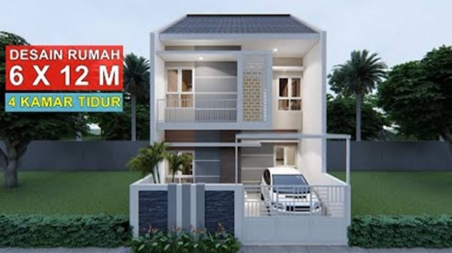 Rumah 6x12 2 lantai (YouTube)