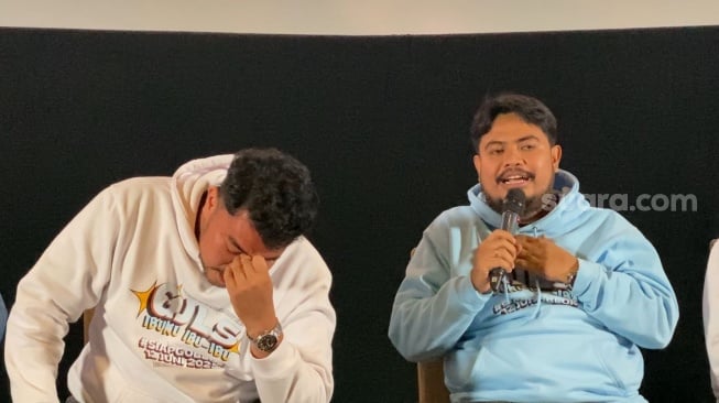 Suasana jumpa pers usai penayangan perdana film GJLS: Ibuku Ibu-Ibu di XXI Senayan City, Jakarta, Selasa, 3 Juni 2025. [Suara.com/Adiyoga Priyambodo]