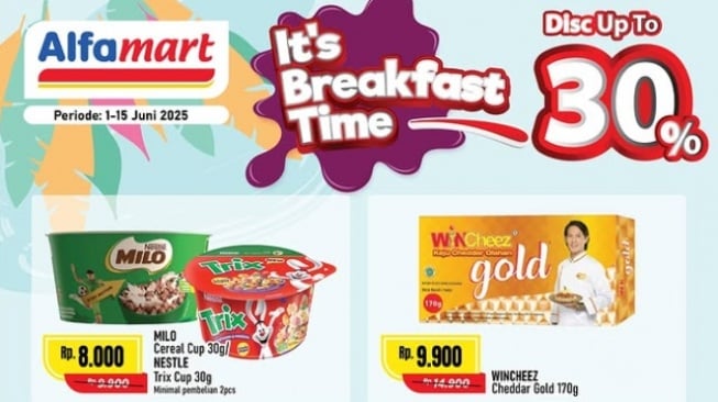 Promo Alfamart Hari Ini: Sarapan Sehat dan Hemat Mulai Rp8.000 Saja
