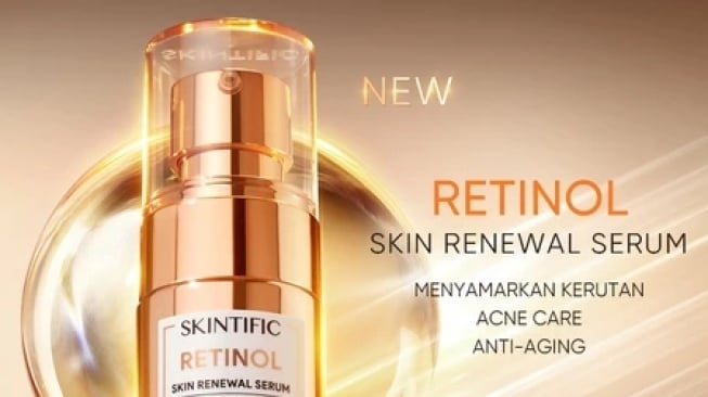 SKINTIFIC Retinol Skin Renewal Serum, rekomendasi serum retinol (Shopee)