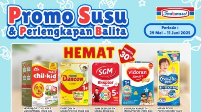 Promo Susu dan Perlengkapan Balita di Indomaret Hari Ini 3 Juni 2025, Dapatkan Harga Spesial!