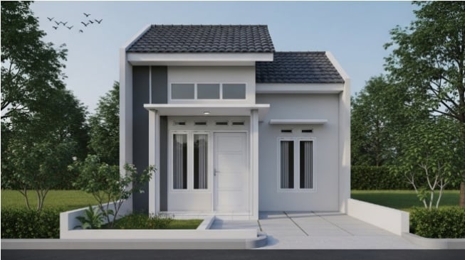 Ide desain rumah minimalis di lahan sempit. [Gemini AI]