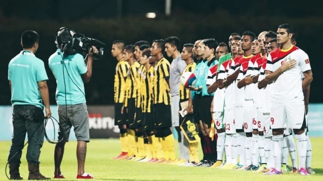 Timor Leste vs Malaysia pada 2017. (Dok. thesefootballtimes)