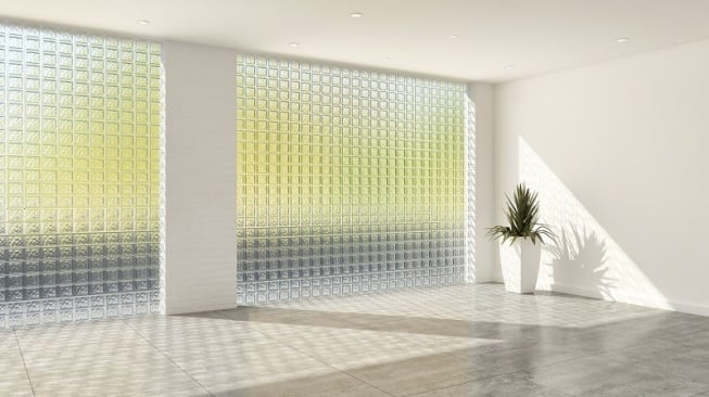 Desain rumah glass block [Semen Merah Putih]