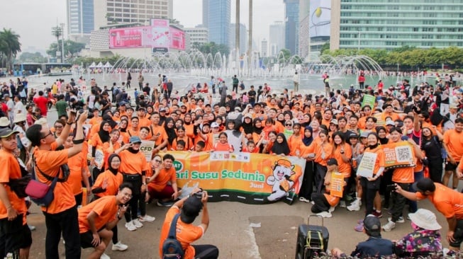 Peringatan Hari Susu Sedunia di CFD Jakarta, Minggu (1/6/2025) (foto: istimewa)