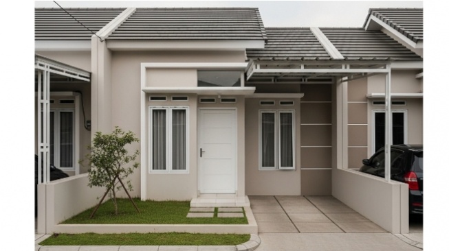 Ide desain rumah minimalis di lahan sempit. [Gemini AI]