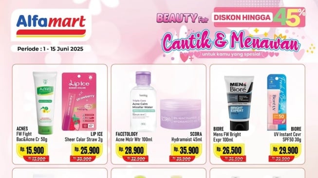 44 Promo Skincare Alfamart Hari Ini, Body Lotion Ukuran Jumbo Cuma Rp7 Ribuan