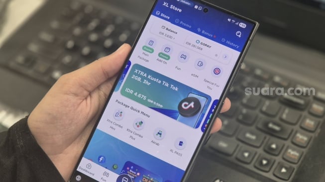 Aplikasi MyXL. [Suara.com/Dythia]