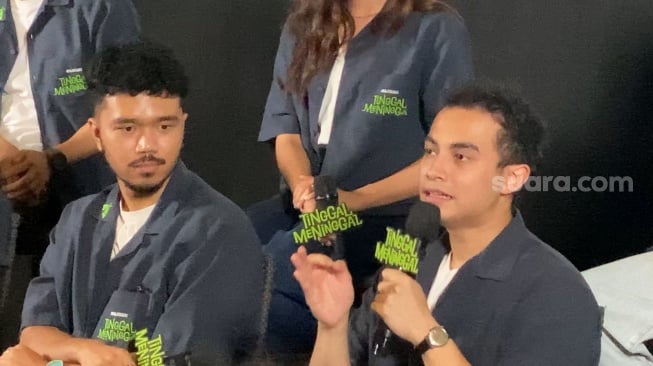 Suasana jumpa pers film Tinggal Meninggal di XXI Metropole, Cikini, Jakarta, Rabu, 4 Juni 2025. [Suara.com/Adiyoga Priyambodo]