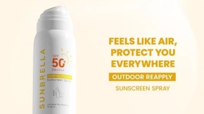 YOU Sunbrella Airy Outdoor Sunscreen Spray SPF50+ PA+++ (Shopee)