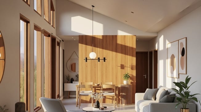 Desain rumah dengan pencahayaan alami [Dibuat oleh Gemini/Ide oleh Hadi]