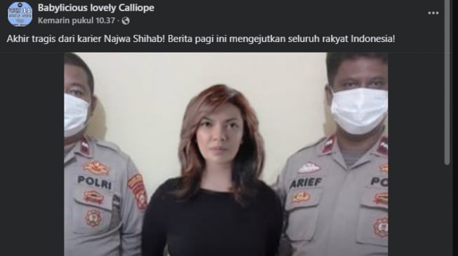 CEK FAKTA: Beredar Foto Najwa Shihab Ditangkap Polisi, Ini Fakta Sebenarnya