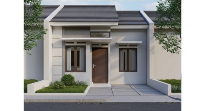 Ide desain rumah minimalis di lahan sempit. [Gemini AI]