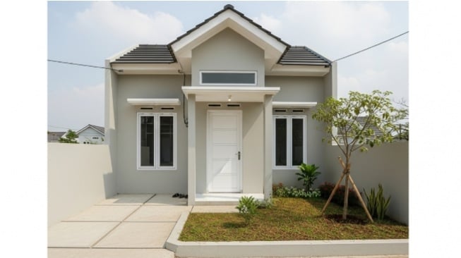 Ide desain rumah minimalis di lahan sempit. [Gemini AI]