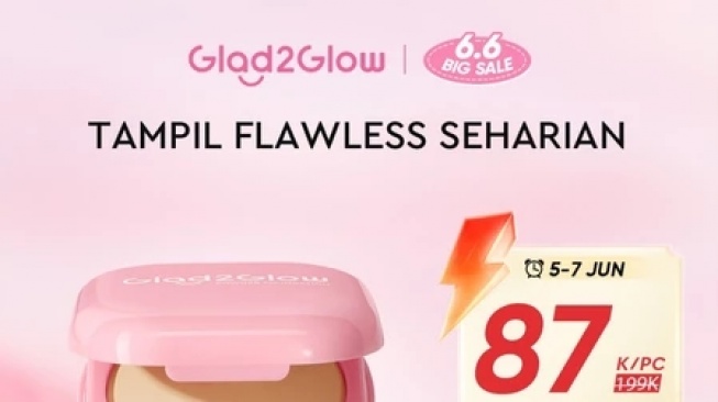 Glad2Glow Perfect Blurring Powder Foundation Setting Two Way Cake (Shopee/Glad2Glow Official Store)