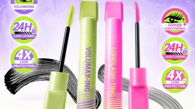 Perbedaan Maskara Dazzle Me Lock & Pop Kemasan Hijau, Pink, dan Hitam
