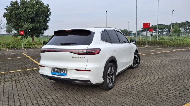 Mobil listrik Geely EX5 jadi produk perdana kembalinya ke Geely ke pasar otomotif Indonesia. (Foto: SUARA.com/Michele Alessandra)