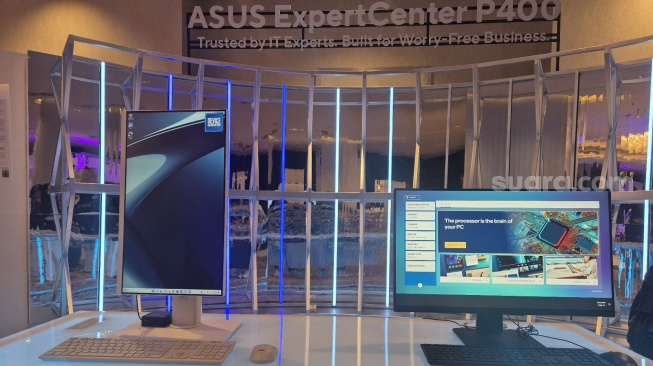 Peluncuran jajaran Asus Expert P Series, meliputi  ExpertBook P3405CVA, Desktop ExpertCenter P500MV, dan All-in-One ExpertCenter P440VA di Jakata, Rabu (4/6/2025). [Suara.com/Dythia]