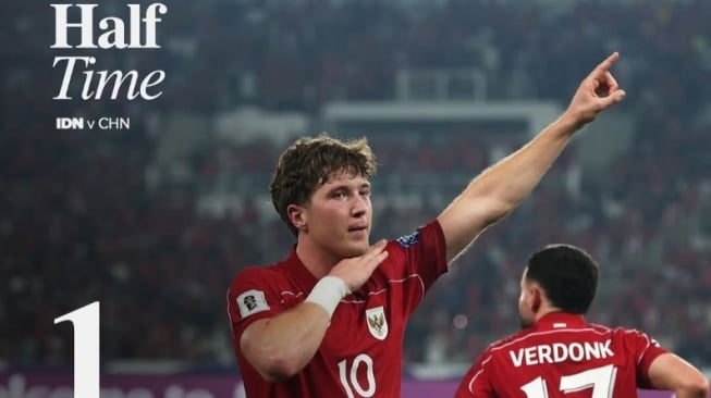Ole Romeny hattrick di 3 Laga Timnas Indonesia. Stadion Utama Gelora Bung Karno (SUGBK) menjadi saksi keunggulan sementara Timnas Indonesia atas China dalam laga lanjutan Grup C Kualifikasi Piala Dunia 2026. (IG Timnas Indonesia)