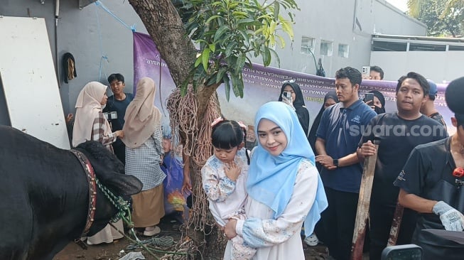Ria Ricis ditemui di pesantren Maskanul Huffadz, Bintaro, Tangerang Selatan pada Jumat, 6 Juni 2025 [Suara.com/Rena Pangesti]