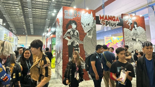 Anime Festival Asia Indonesia (AFAID) 2025 resmi dibuka. Acara festival yang bertema Jepang ini digelar selama tiga hari dari tanggal 6 hingga 8 Juni 2025 di Jakarta Convention Center. [Suara.com/Rina Anggraeni]