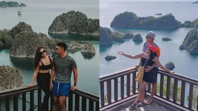 7 Potret Artis Indonesia Liburan ke Raja Ampat, Ada yang Fobia Pesawat