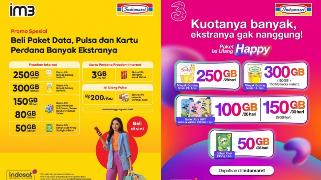 Cek Promo Indomaret Khusus Paket Data dan Pulsa, Bonus Minyak Goreng hingga Sabun Cuci Piring