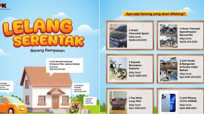 Harga Miring! KPK Lelang Mobil Chevrolet dan Motor Triumph Harga Rp56 Juta