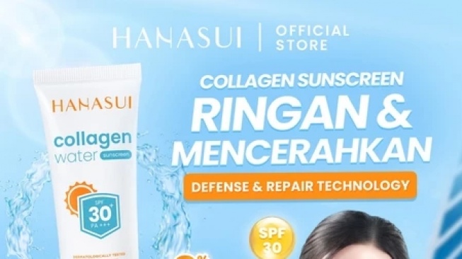 Hanasui Collagen Water Sunscreen SPF 30 (Shopee)