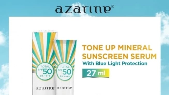 Azarine Tone Up Mineral Sunscreen Serum SPF50 PA++++ (Shopee)