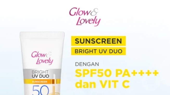 Glow & Lovely Sunscreen Wajah UV Duo SPF 50 (Shopee)