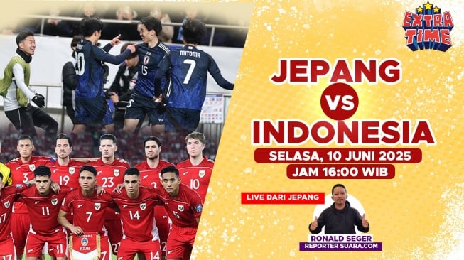 LIVE! Jepang Vs Indonesia: Saksikan Pertandingan Sengit Sore Ini di Suara.com!