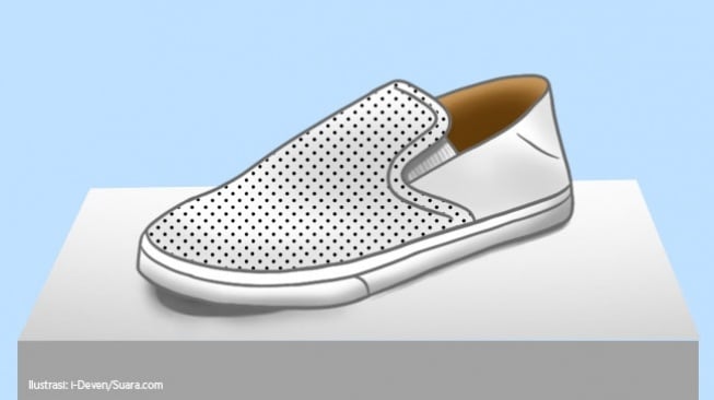 Ilustrasi Sepatu Slip On. (Tim Desain Suara.com)