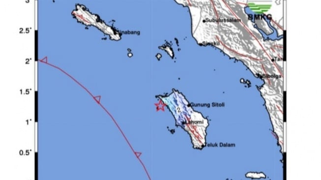 Gempa Nias [BMKG via Antara]