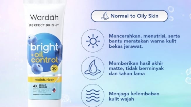 Wardah Perfect Bright Moisturizer Bright + Oil Control SPF 30 PA+++ (Shopee)