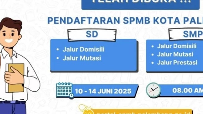 Pendaftaran SPMB Palembang 2025 Tahap 2 Dibuka, Ini Cara Daftar dan Link Resminya