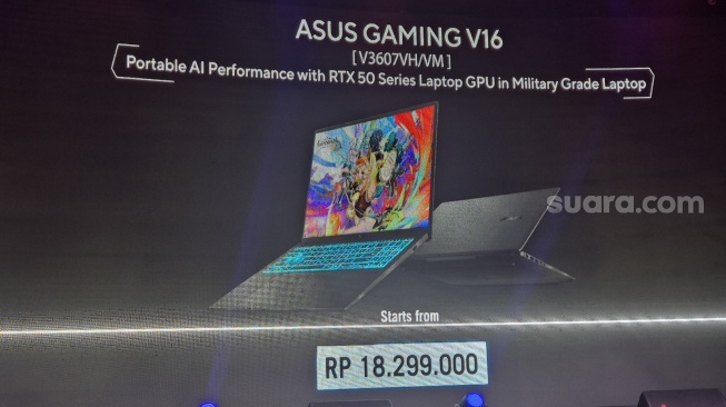 Peluncuran Asus Gaming V16 di Jakarta, Kamis (12/6/2025). [Suara.com/Dythia]