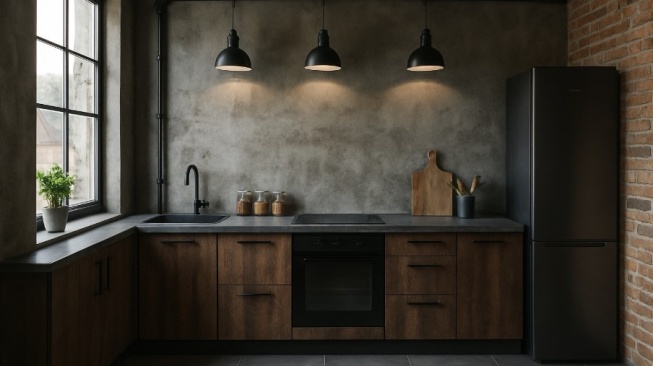 Warna cerah memantulkan cahaya, membuat dapur tampak lebih lapang daripada warna gelap yang menyerap cahaya [Suara.com]