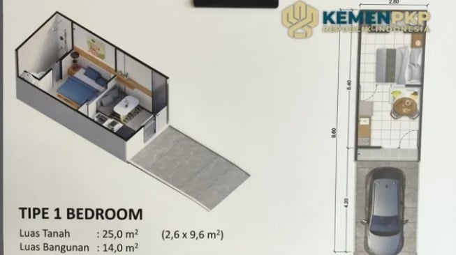 Desain rumah subsidi Kementerian PKP (Instagram)
