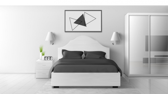 Desain Kamar Tidur 3x3 dengan lemari (freepik)