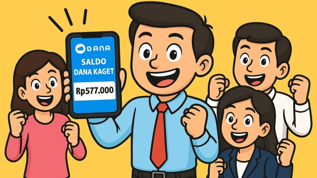 ilustrasi DANA Kaget gratis hari ini (dibuat dengan AI)
