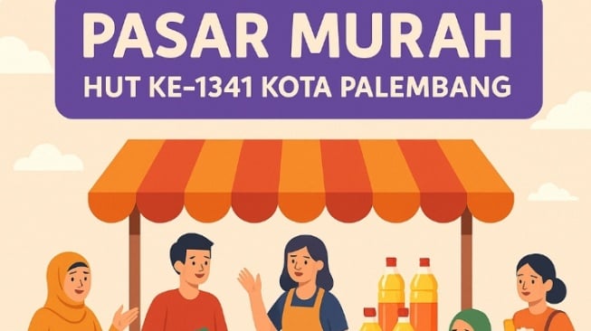 Palembang Gelar Pasar Murah 5 Hari Berturut-turut Sambut HUT 1341, Ini Lokasinya