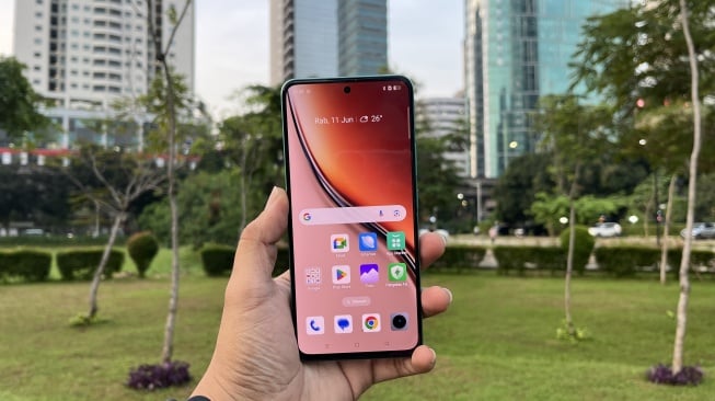 Review Realme P3 5G. [Suara.com/Dicky Prastya]