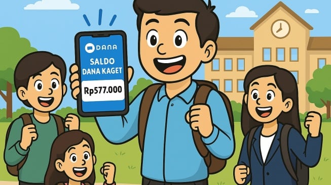 ilustrasi DANA Kaget gratis hari ini (dibuat dengan AI)