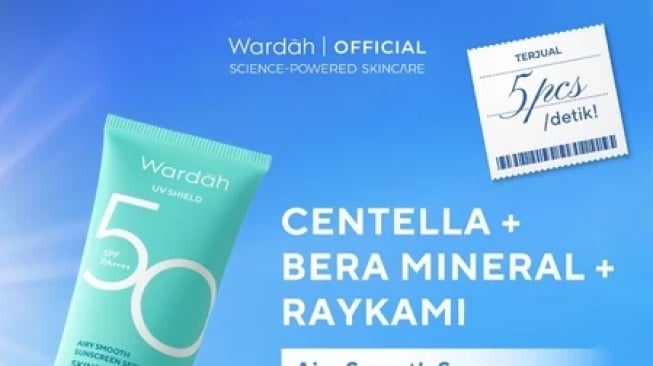 Wardah UV Shield Airy Smooth Sunscreen Serum SPF 50 PA++++ (Shopee)