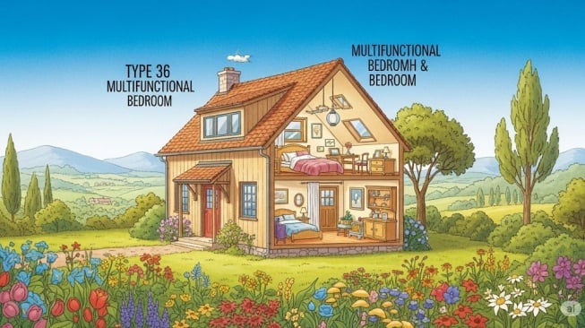 Ilustrasi rumah subsidi minimalis. [Dok. Gemini]